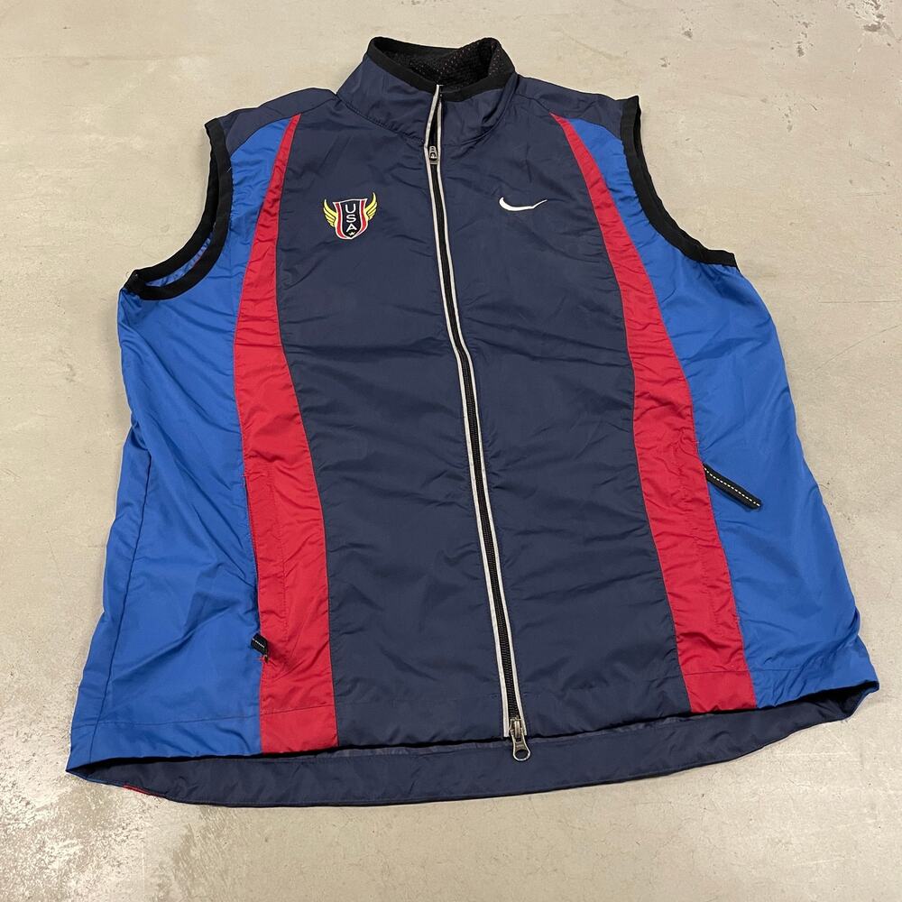 Y2K USA track and field Nike vest jacket